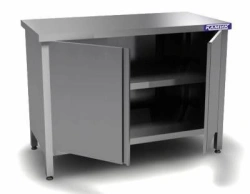 Closed Table for Food Service with Stainless Steel Top