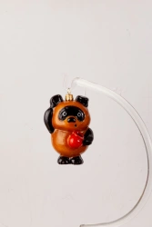 Handcrafted Glass Christmas Ornament "Winnie