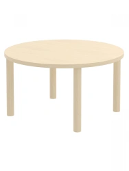 Round Children's Table 460mm / Natural Wood