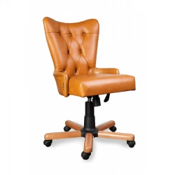 Elegant "Joy" Chair with Soft Seat and Curved Back