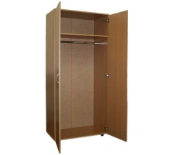 Clothing Cabinet with Shelf and Rod for Hangers - Model SHO001