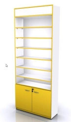 Open Pharmacy Display Cabinet 900x300x2200 ASH-01