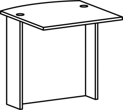 Low Stand with Two Cable Holes 8505 for Waiting Area "Galant