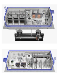 Biological Wastewater Treatment Modular Station AU-BOX-BIO