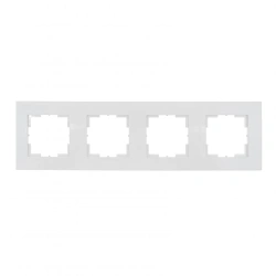 White Four-Place Frame for Electrical Installations (Axiom Model)