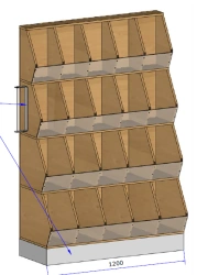 Candy Display Rack KFN - 1200x500x1800mm