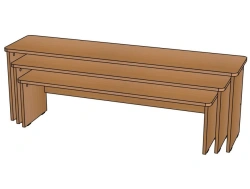Matryoshka Bench Set for Preschool Play - NIM01
