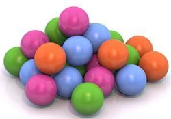 Colorful Inflatable Balls Set, 8 cm Diameter (30 pcs in net)