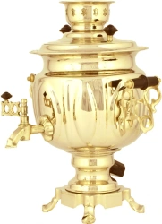 Electric Samovar 3 Liters Oval Brass