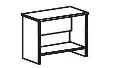 Stylish Plus Series Side Table with Shelf