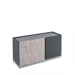 Wooden Office Cabinet with 4 Drawers and Closed Door, Art. 206/1(A)