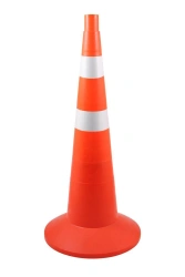 Flexible Cone Signal 750 mm with Weight and 2 White Reflective Stripes KС-3.8.0