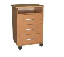 Mobile Office Cabinet with Niche and Drawers