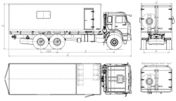 Mobile Workshop/Laboratory Truck 5759F1, 5759F4 on KAMAZ 5350-50 Chassis