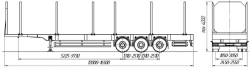 Long Load Transport Semi-Trailer 949143