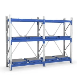Heavy-Duty Rack with Sliding Pallets, Model 1672