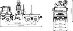 Forestry Transport Truck with Crane 5908DL