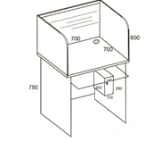 Lingaphone Table with Laminated Surface - TMSV08/22