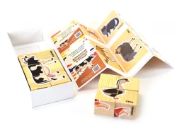 Foldable Cubes with Story Images - Domestic Animals and Birds