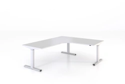 Corner Work Desk Effica with Electric Height Adjustment