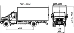 Cargo Vehicle 2250PB based on GAZ Chassis C41R36, C42R36