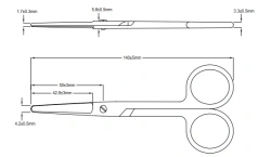 Surgical Scissors for Cutting Bandage Material and Fabric - Model 10.0016.14