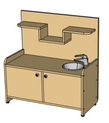 Wooden Preschool Furniture: Play Kitchen