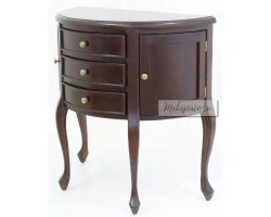 Wooden Console Table with Curved Legs - Unique Half-Round Design