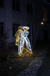Decorative Outdoor Illumination "Lady and Gentleman" - Stationary Lighting Fixture