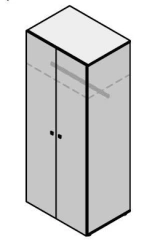 Wooden Office Wardrobe Set "Rio Base