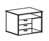 Cozy Series Cabinets with Pull-Out Drawers and Swing Doors