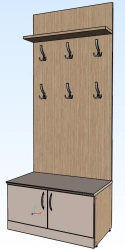 Wardrobe Hanger with Cabinet ATT-P1