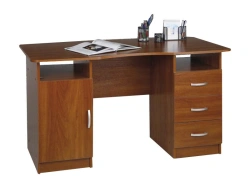 Desk with Two Pedestals and Three Drawers, "Bashkir Furniture Factory