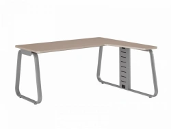 Small Right Workstation with Rounded Corners, Art. JNO113DX