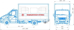 Medical Service Van AM193 27193Z on GAZ A22R22 Chassis