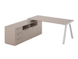 Executive Desk with Support Cabinet Right, Art. MP140DX
