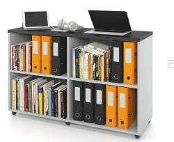 Open Locker with 2 Shelves on Adjustable Legs for Office and Home Use