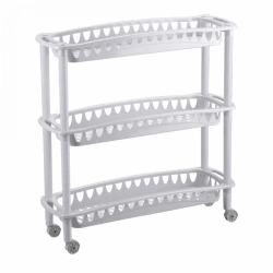 Julia Narrow Shelf with 3 Shelves 590x180x610 mm (Light Gray)