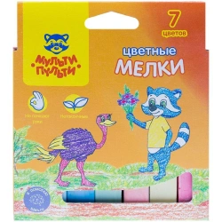 Multi-Pulti Colored Chalk Set "Raccoon in Australia", 7 Colors
