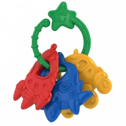 Colorful Teething Toys Set - Car, Rocket, Airplane (3 pcs in a case)