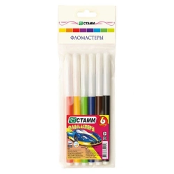 Washable Marker Set "Cars", 6 Colors, Pack with Euro Hanger