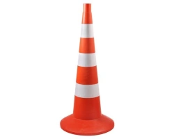 DK-750/W2 Road Cone with 3 White Reflective Stripes Class Iб GOST 80mm