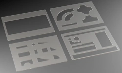 Geometric Shape Stencils for Drawing, Model A8