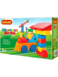 Educational Building Toy Set - Bauer Railway Series, 26 Pieces, Model 702