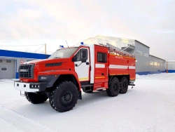 Fire Truck Tanker AC-9, Type 5881T, Modification 5881T3 on Ural-5557 Chassis