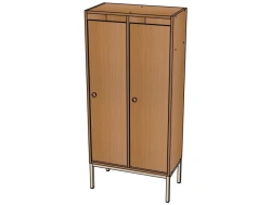 Two-Section Metal Frame Wardrobe - Model ШД07