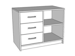 Multifunctional Side Cabinet for Home and Office, Art. T04