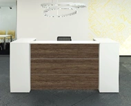 Wooden Reception Desk for Visitor Check-In