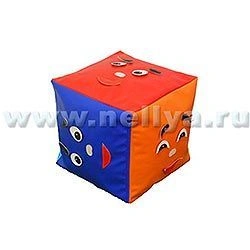 Emotion Cube "Nelly" - 60x60 cm, Vinyl Leather Beads