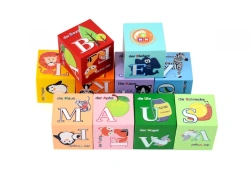 Educational Wooden Blocks for Learning Russian Alphabet